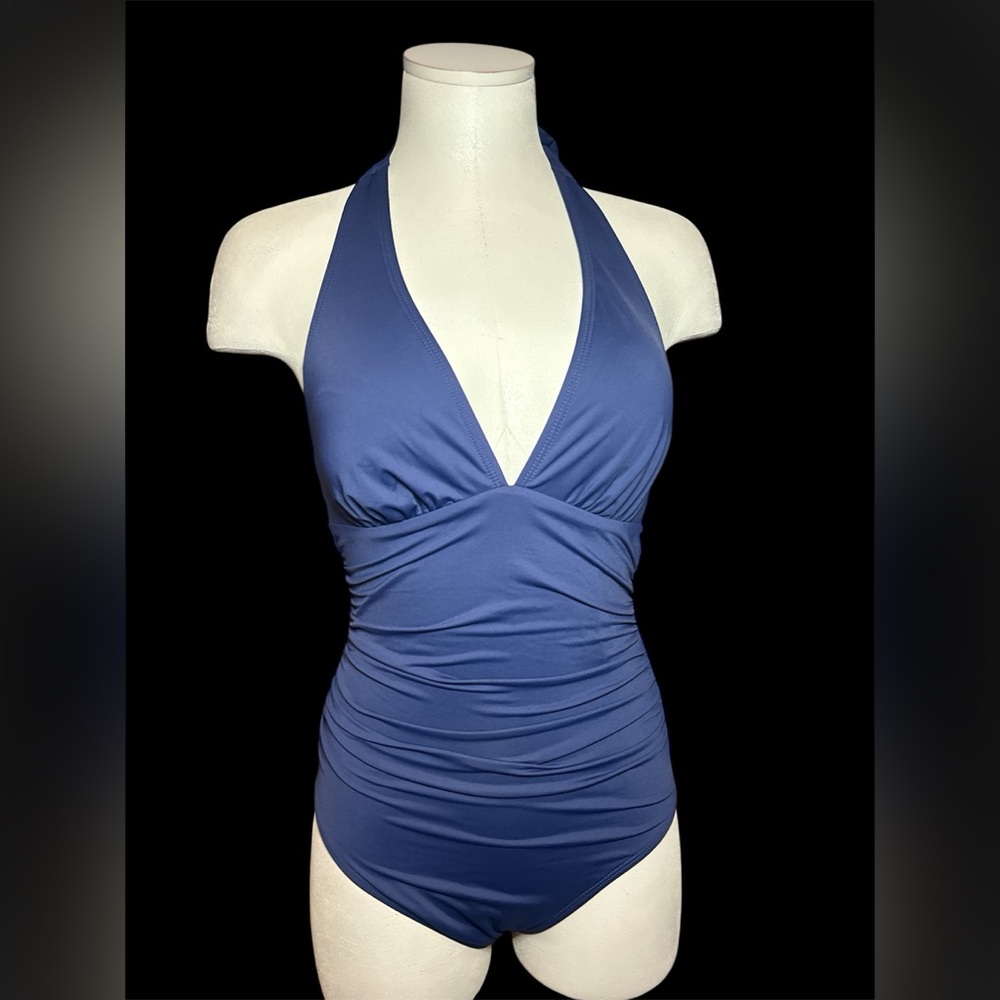Cupshe Navy Blue Halter One-Piece Swimsuit - NWT
